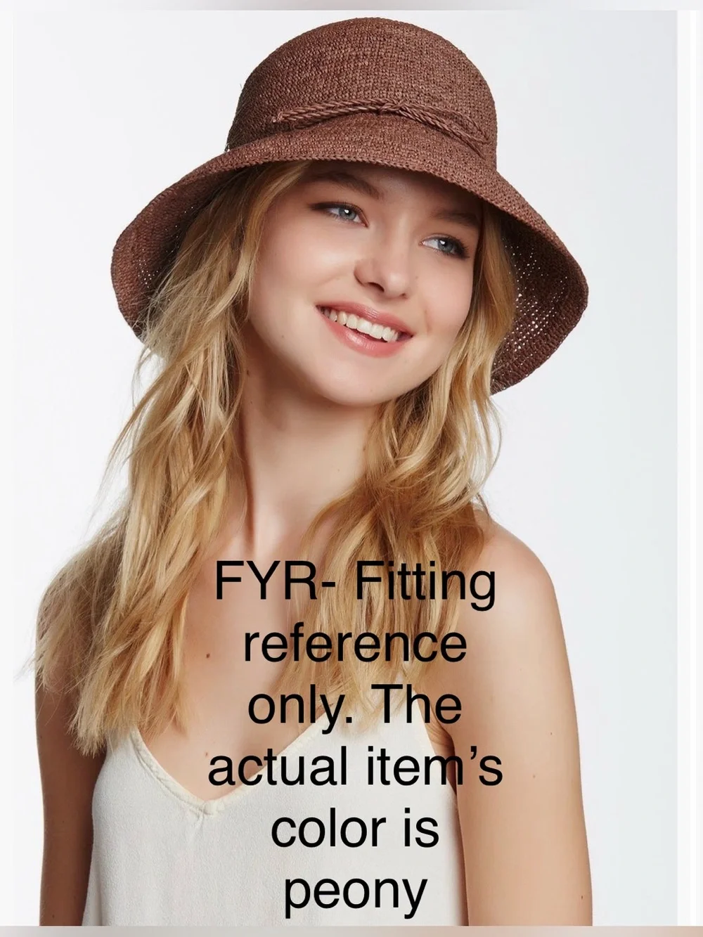 🆕 Helen Kaminski Packable Raffia Hat Peony color
